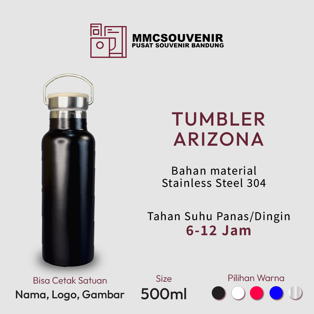 tumbler custom Arizona Bandung tampak produk