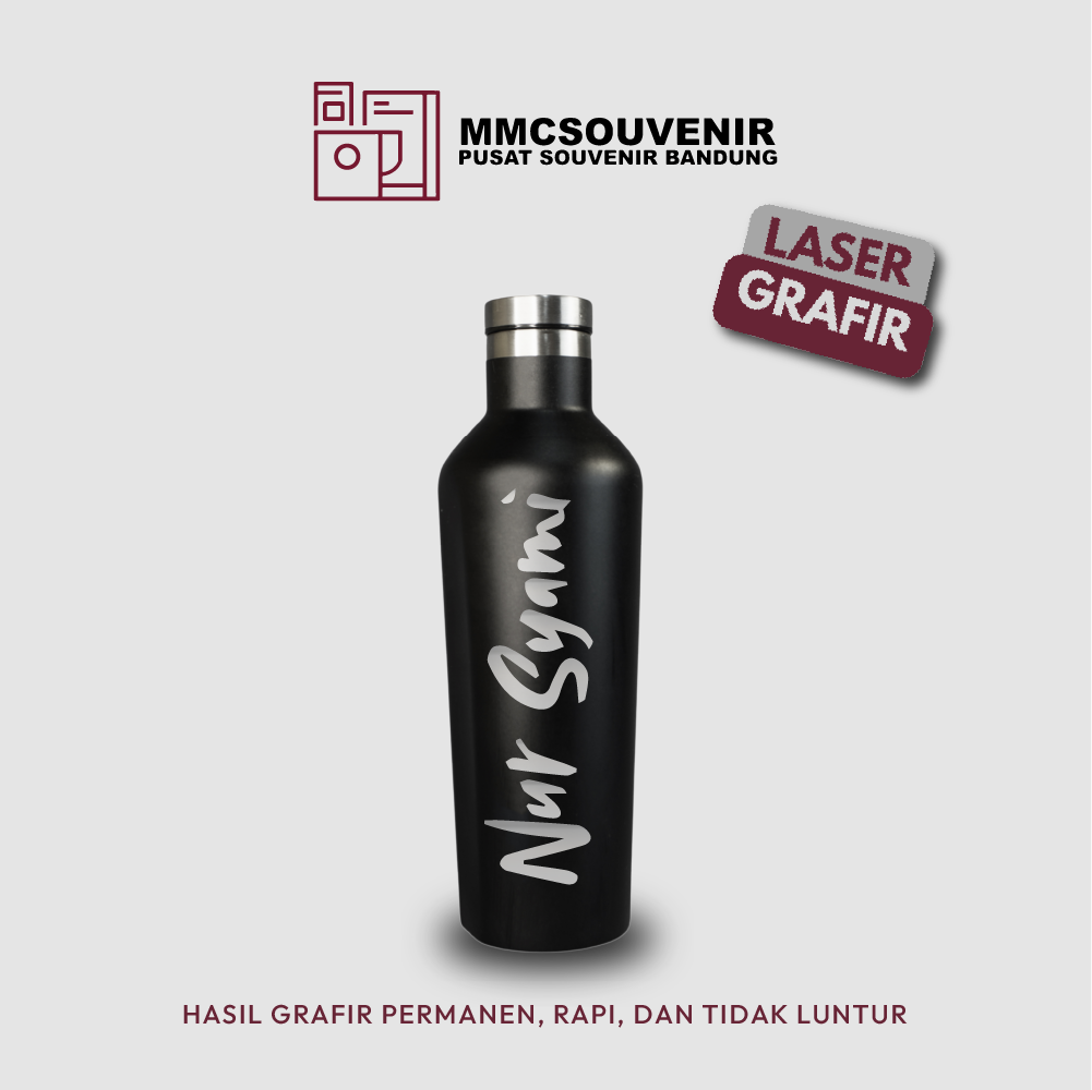 contoh hasil laser grafir pada tumbler Canten