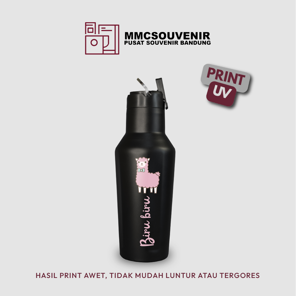 contoh hasil print UV pada tumbler Canten Handle