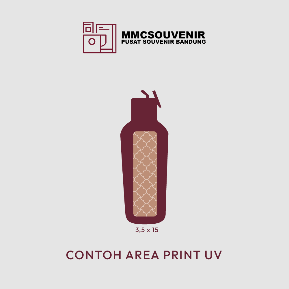 panduan area cetak print UV tumbler Canten Handle