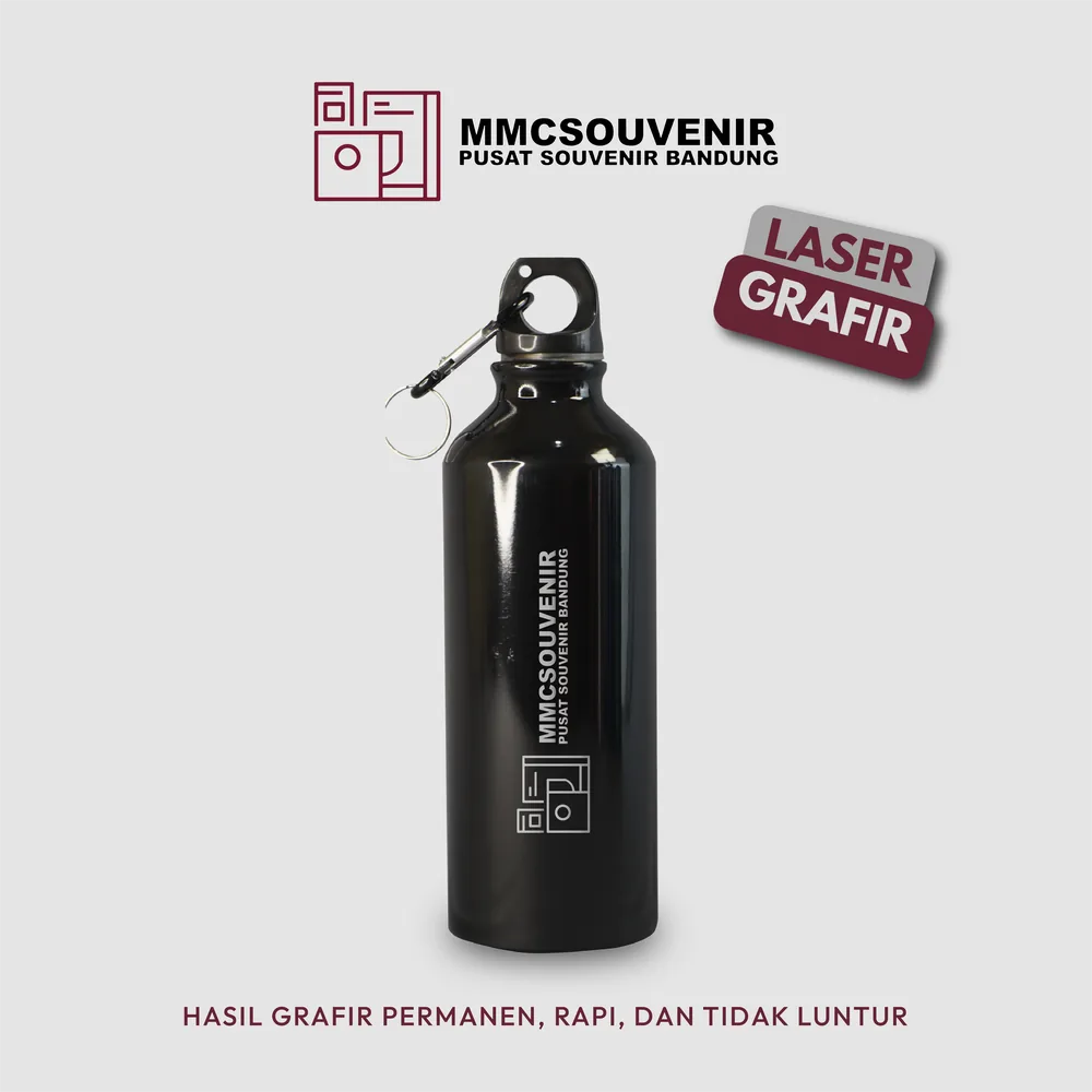 Contoh hasil grafir tumbler Sport Carabiner, jasa grafir tumbler laser Bandung