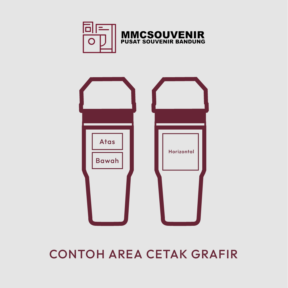 panduan area cetak laser grafir tumbler Classic