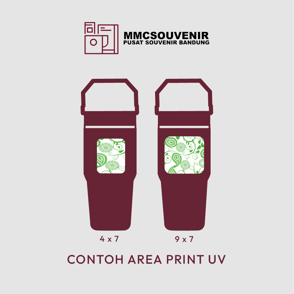 panduan area cetak print UV tumbler Classic