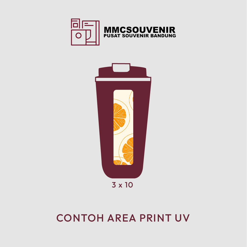panduan area cetak print UV tumbler Coffee 510