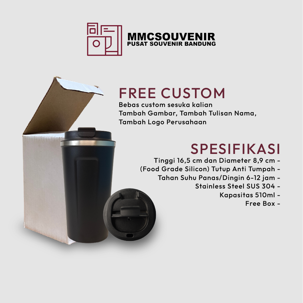 spesifikasi tumbler Coffee 510 stainless steel 304