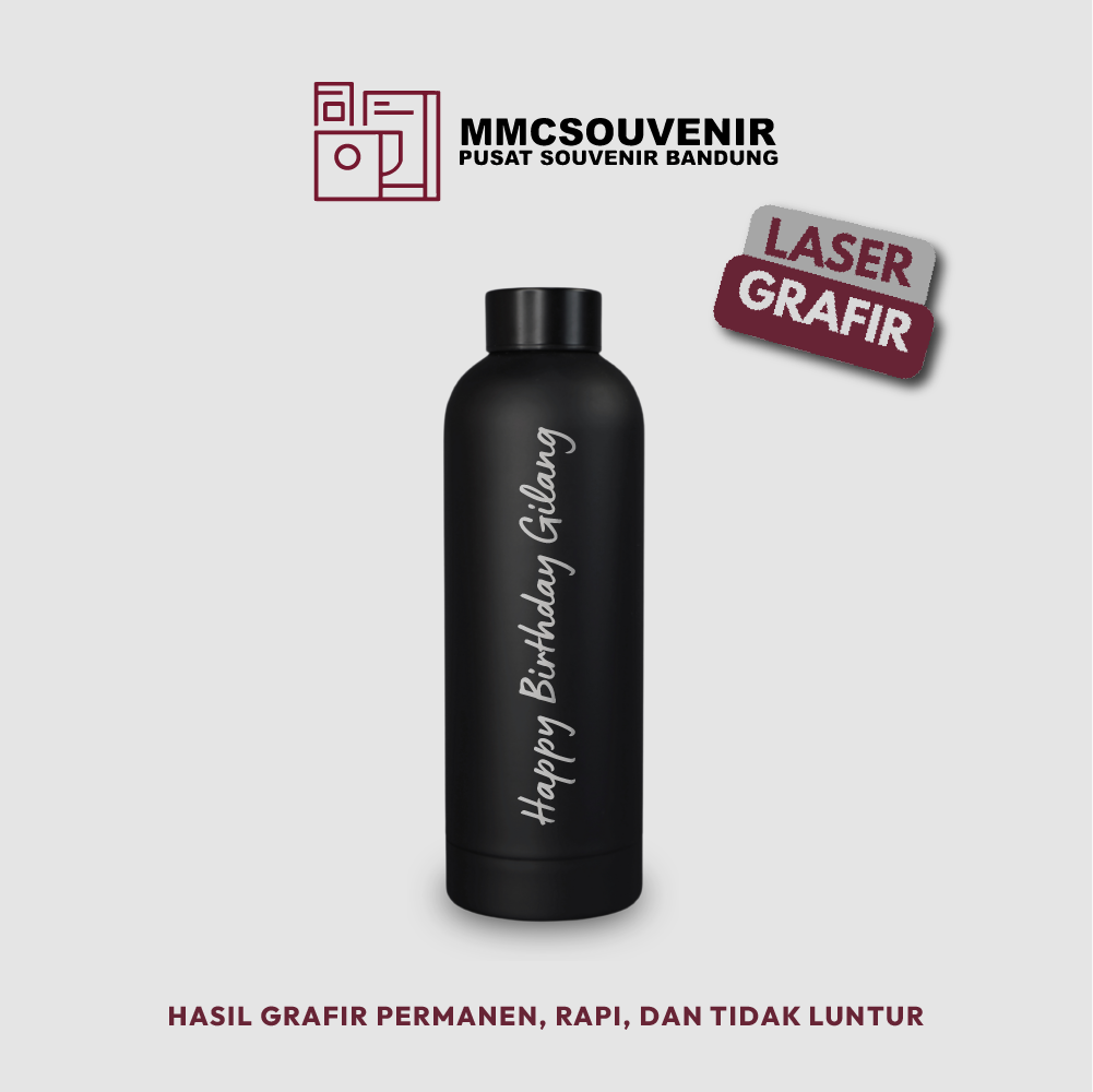 contoh hasil laser grafir pada tumbler Elite