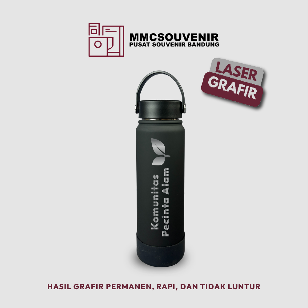 contoh hasil laser grafir pada tumbler Hydro Style