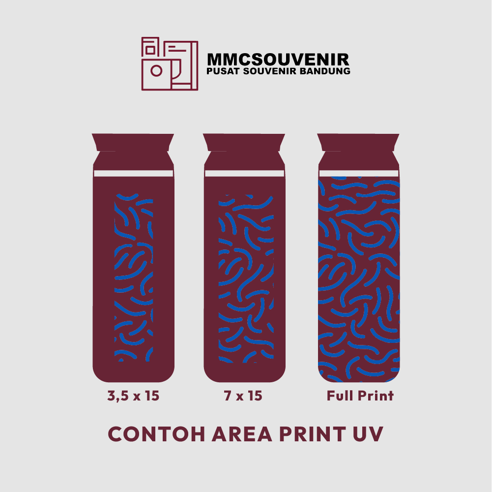 panduan area cetak print UV tumbler Japan Datar