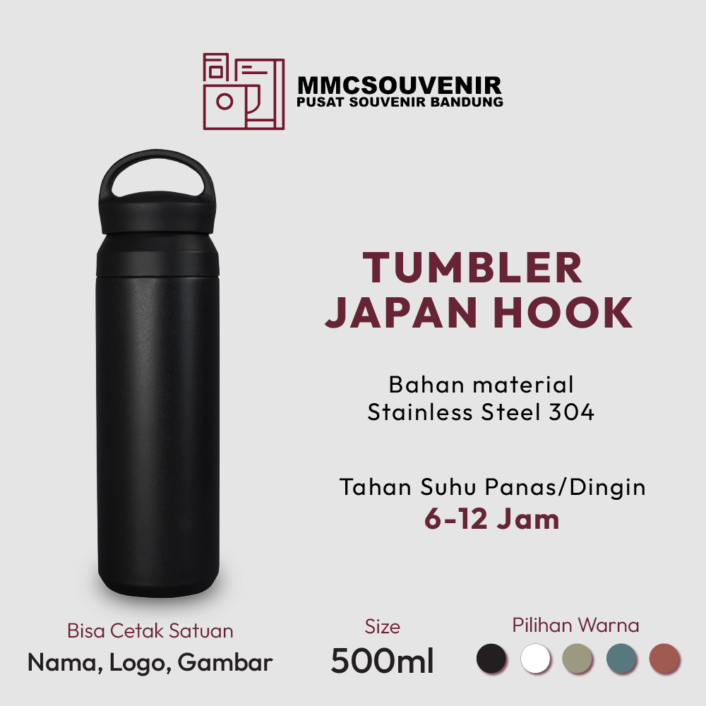 tumbler custom Japan Hook Bandung tampak produk
