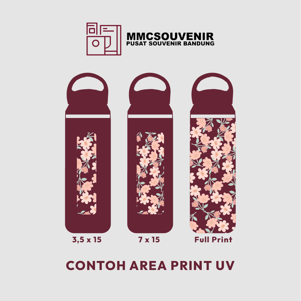 panduan area cetak print UV tumbler Japan Hook