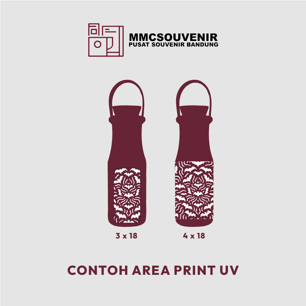 panduan area cetak print UV tumbler Metro