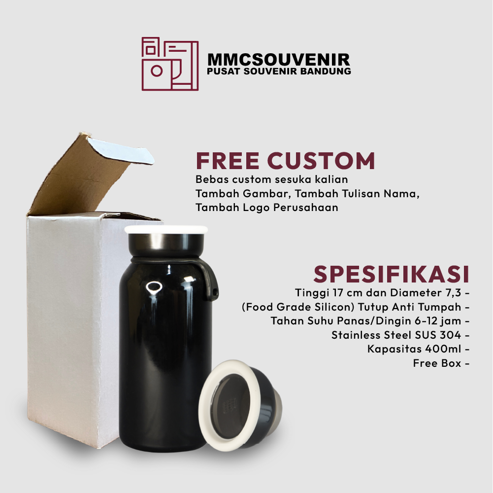 spesifikasi tumbler Milky stainless steel 304