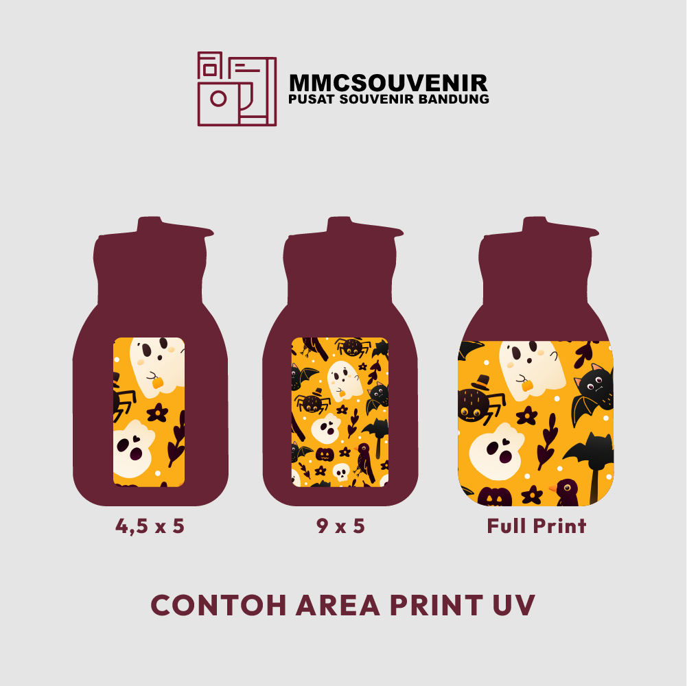 panduan area cetak print UV tumbler Mini