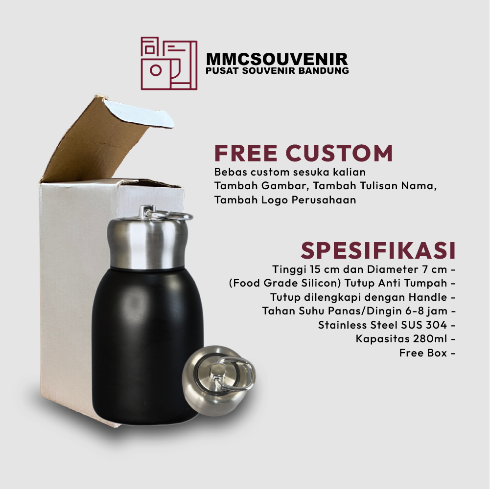 spesifikasi tumbler Mini stainless steel 304