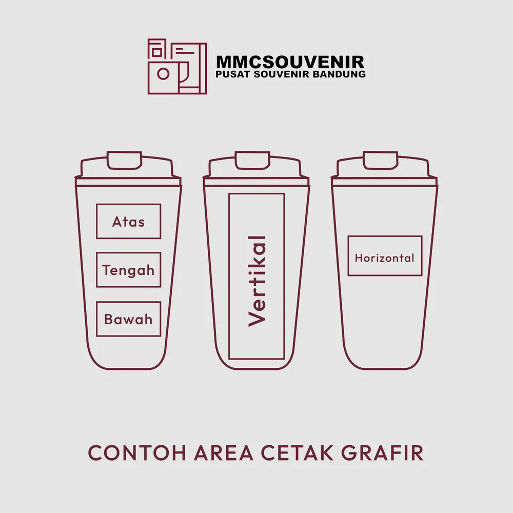 Panduan area cetak grafir laser tumbler Coffee 510 custom Bandung