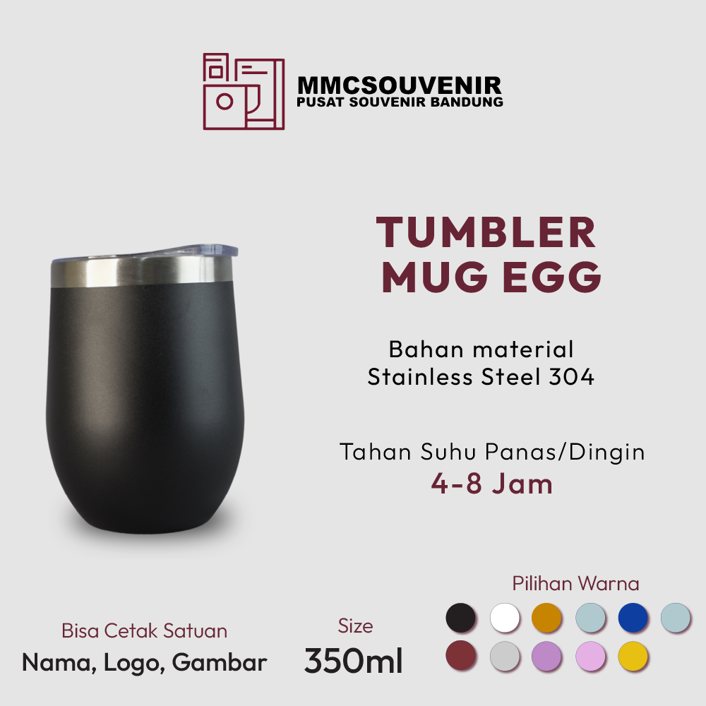 tumbler custom Mug Egg Bandung tampak produk