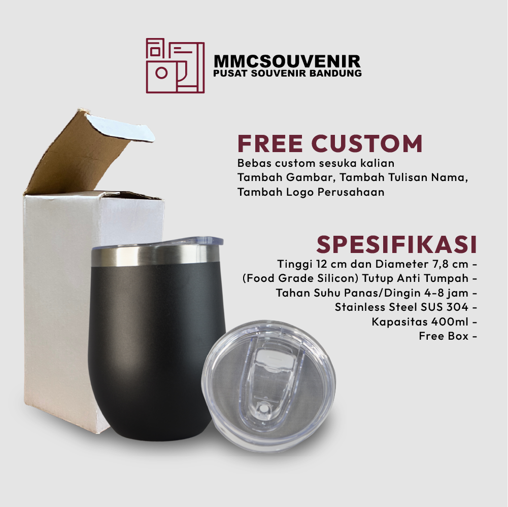 spesifikasi tumbler Mug Egg stainless steel 304