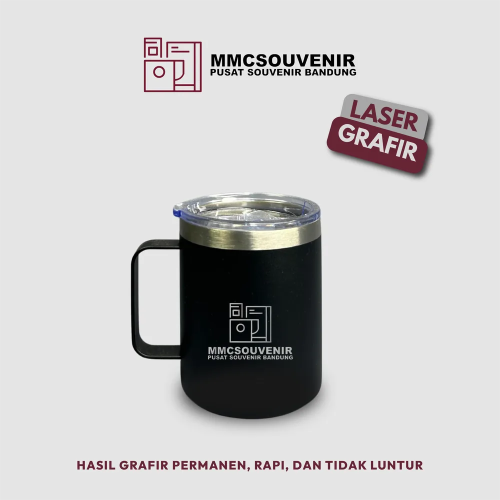 Contoh hasil grafir tumbler Office, jasa grafir tumbler laser Bandung