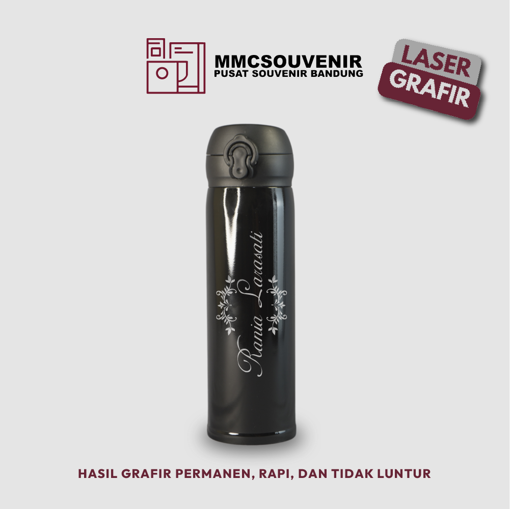 contoh hasil laser grafir pada tumbler Niagara