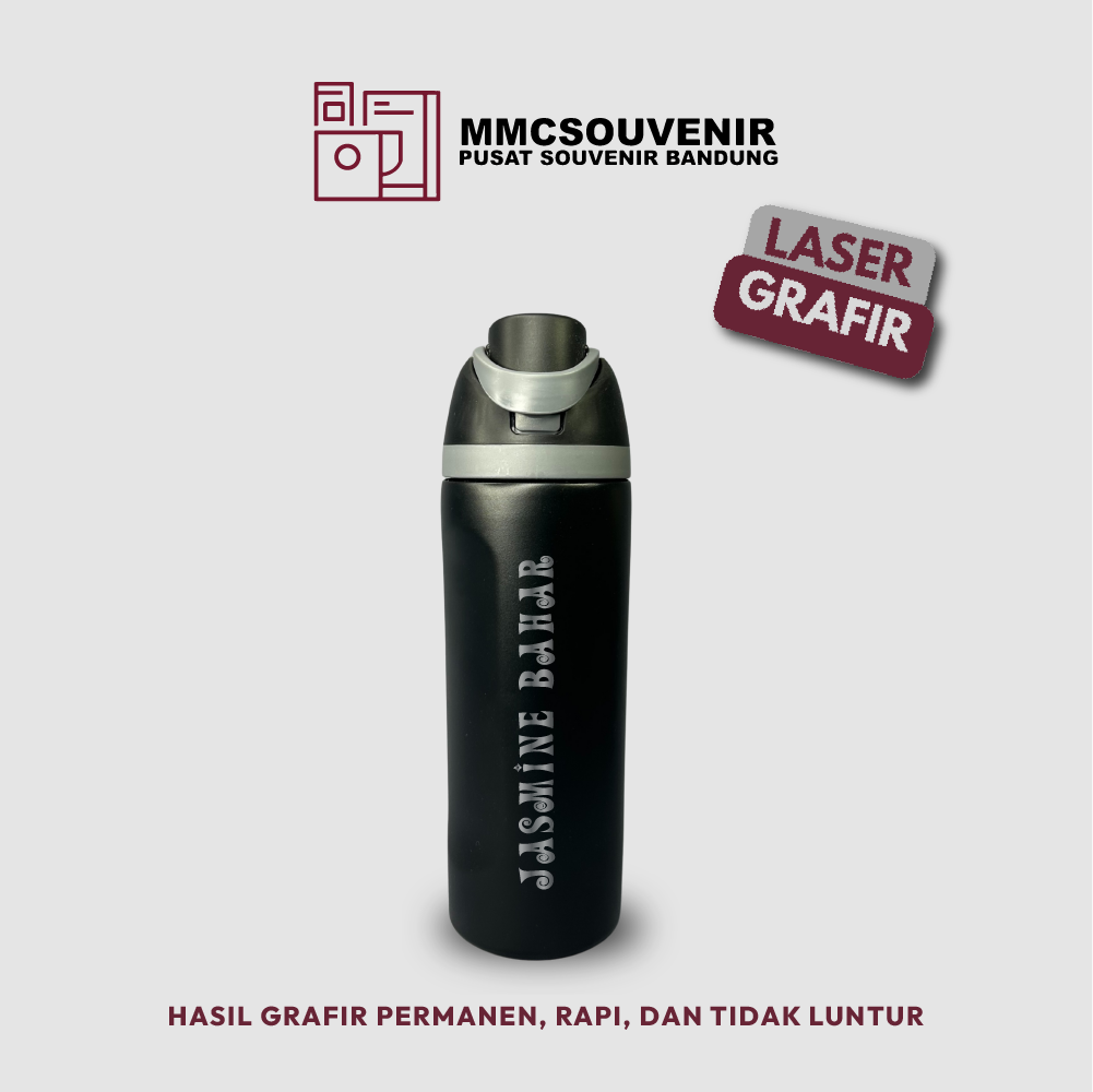 contoh hasil laser grafir pada tumbler Oalah