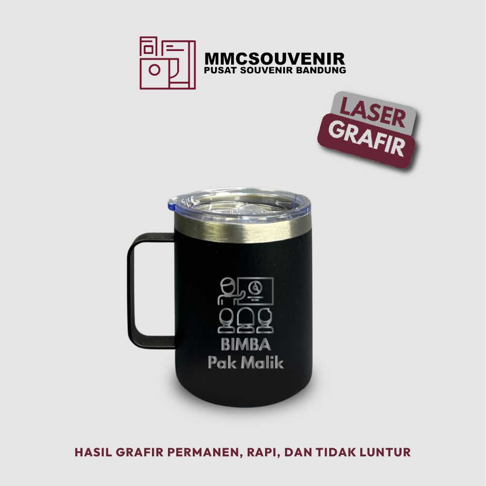contoh hasil laser grafir pada tumbler Office