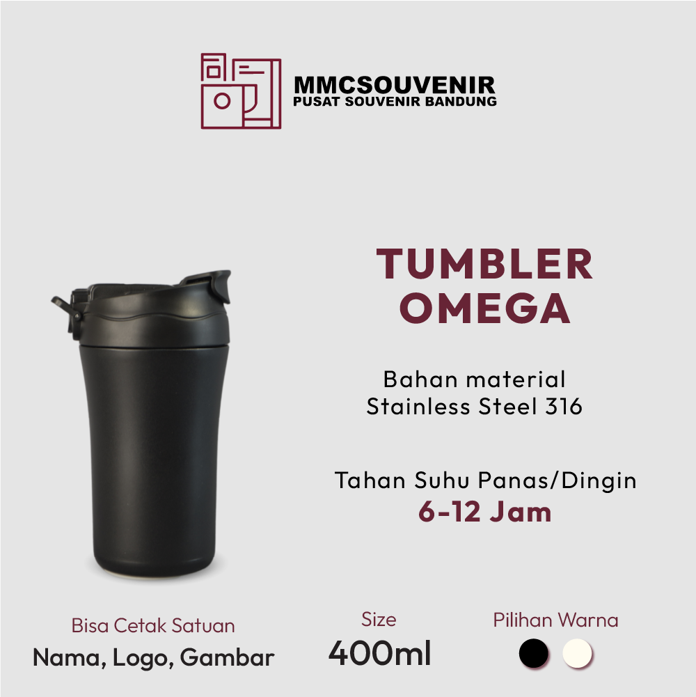 tumbler custom Omega Bandung tampak produk