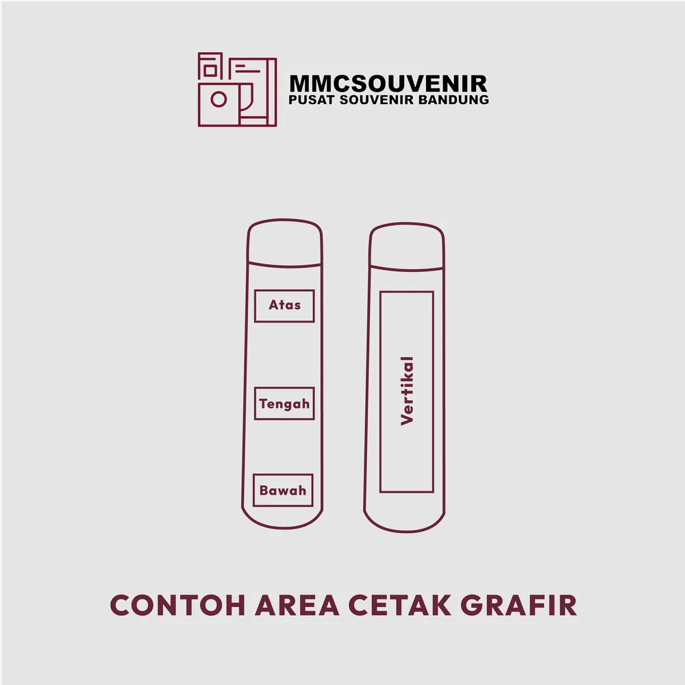 Panduan area cetak grafir laser tumbler Pocket Mini 250ml custom Bandung