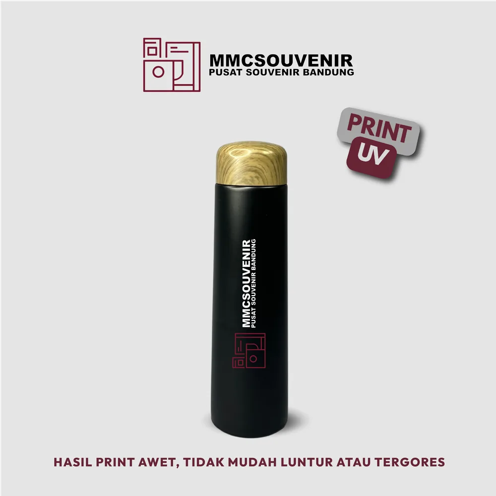 Contoh hasil Print UV logo warna di tumbler Pocket Mini 250ml custom Bandung