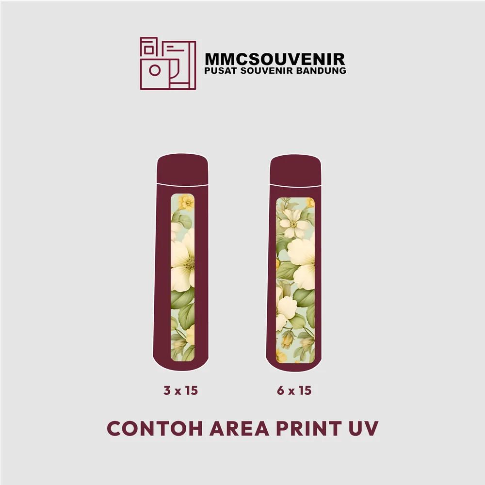 Panduan area cetak Print UV tumbler Pocket Mini 250ml custom Bandung