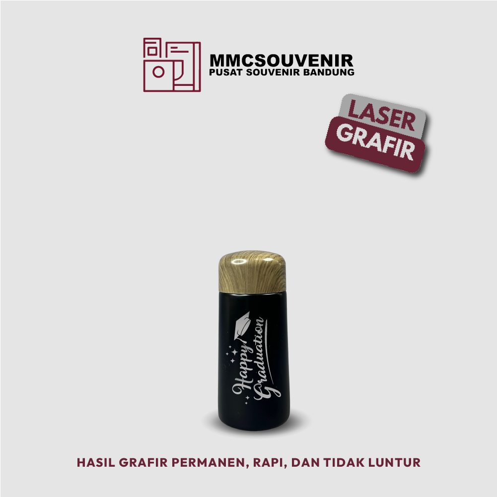 contoh hasil laser grafir pada tumbler Pocket Mini 150ml
