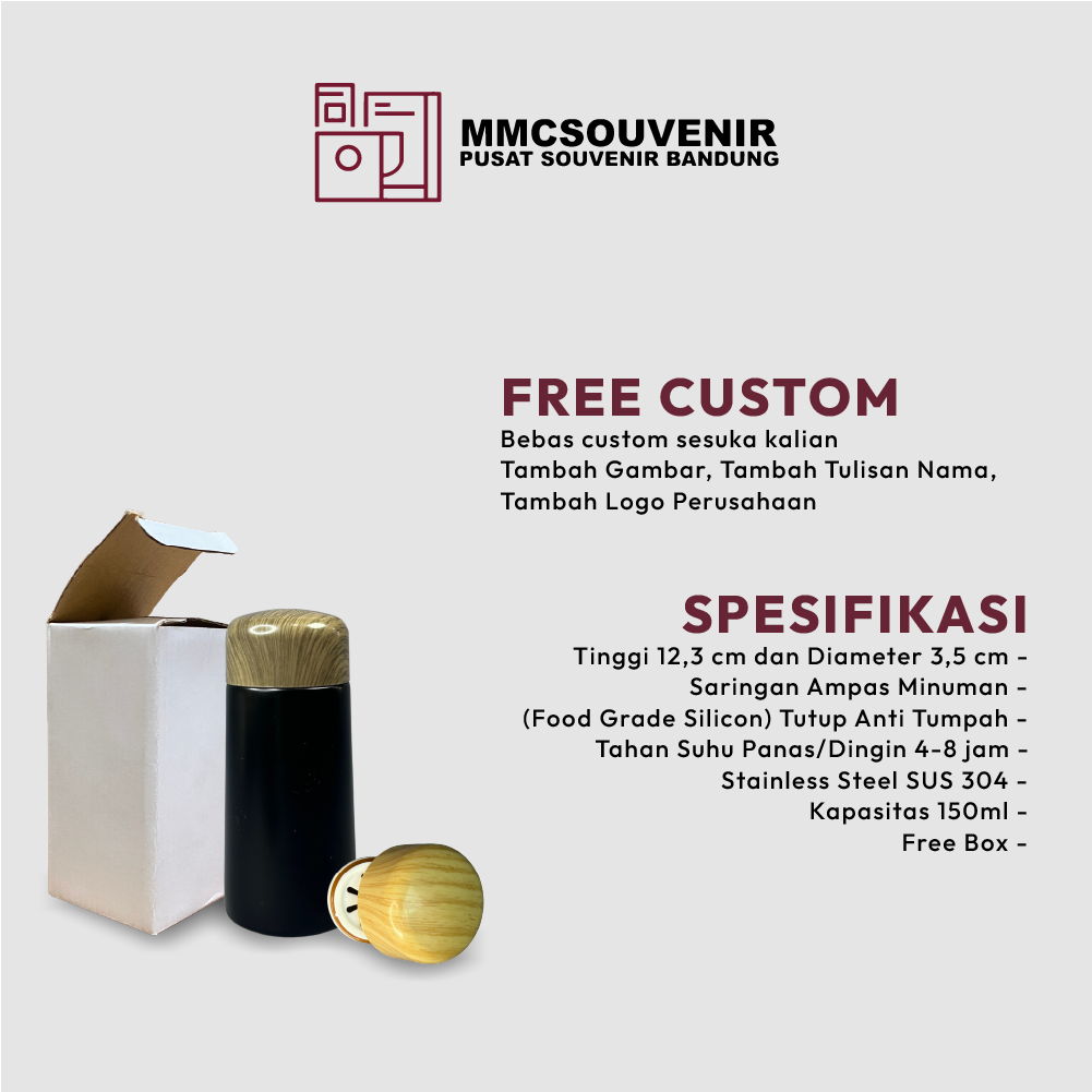 spesifikasi tumbler Pocket Mini 150ml stainless steel 304