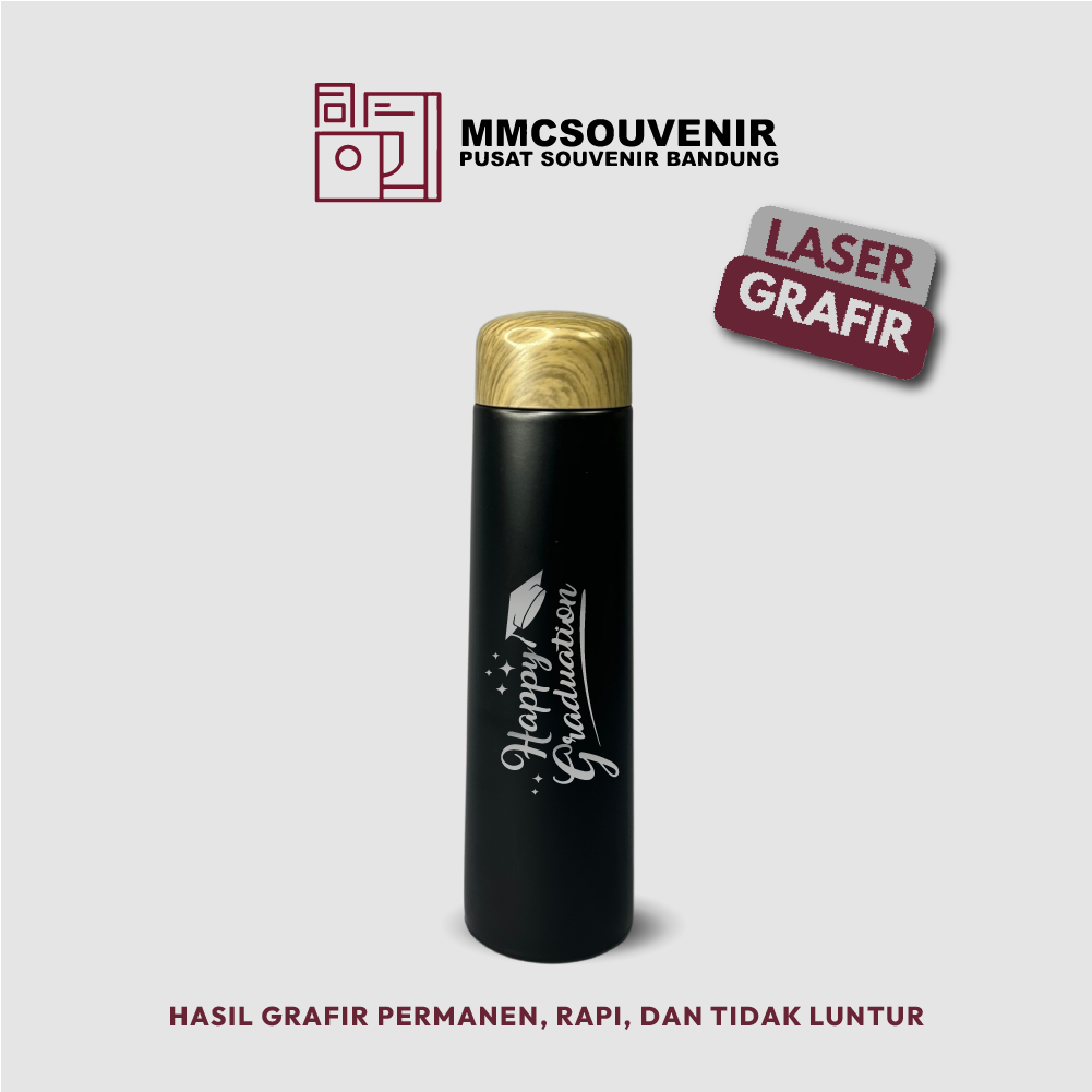 contoh hasil laser grafir pada tumbler Pocket Mini 250ml