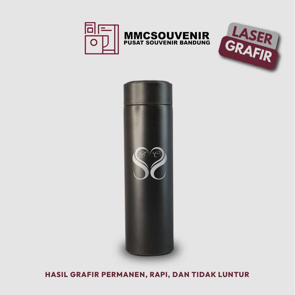 contoh hasil laser grafir pada tumbler Sakura