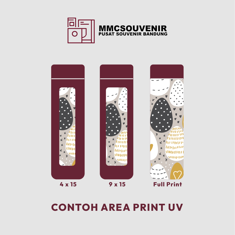 panduan area cetak print UV tumbler Sakura