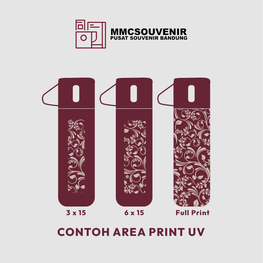 panduan area cetak print UV tumbler Set Sultan