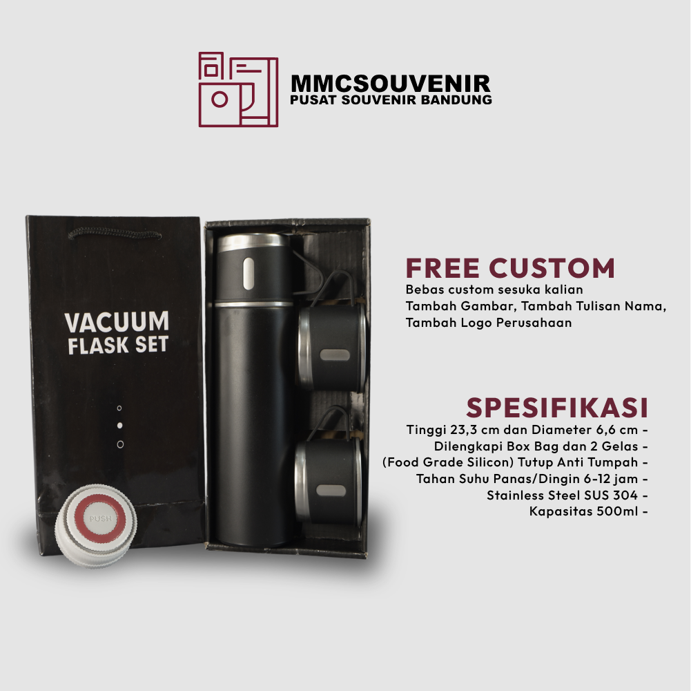 spesifikasi tumbler Set Sultan stainless steel 304