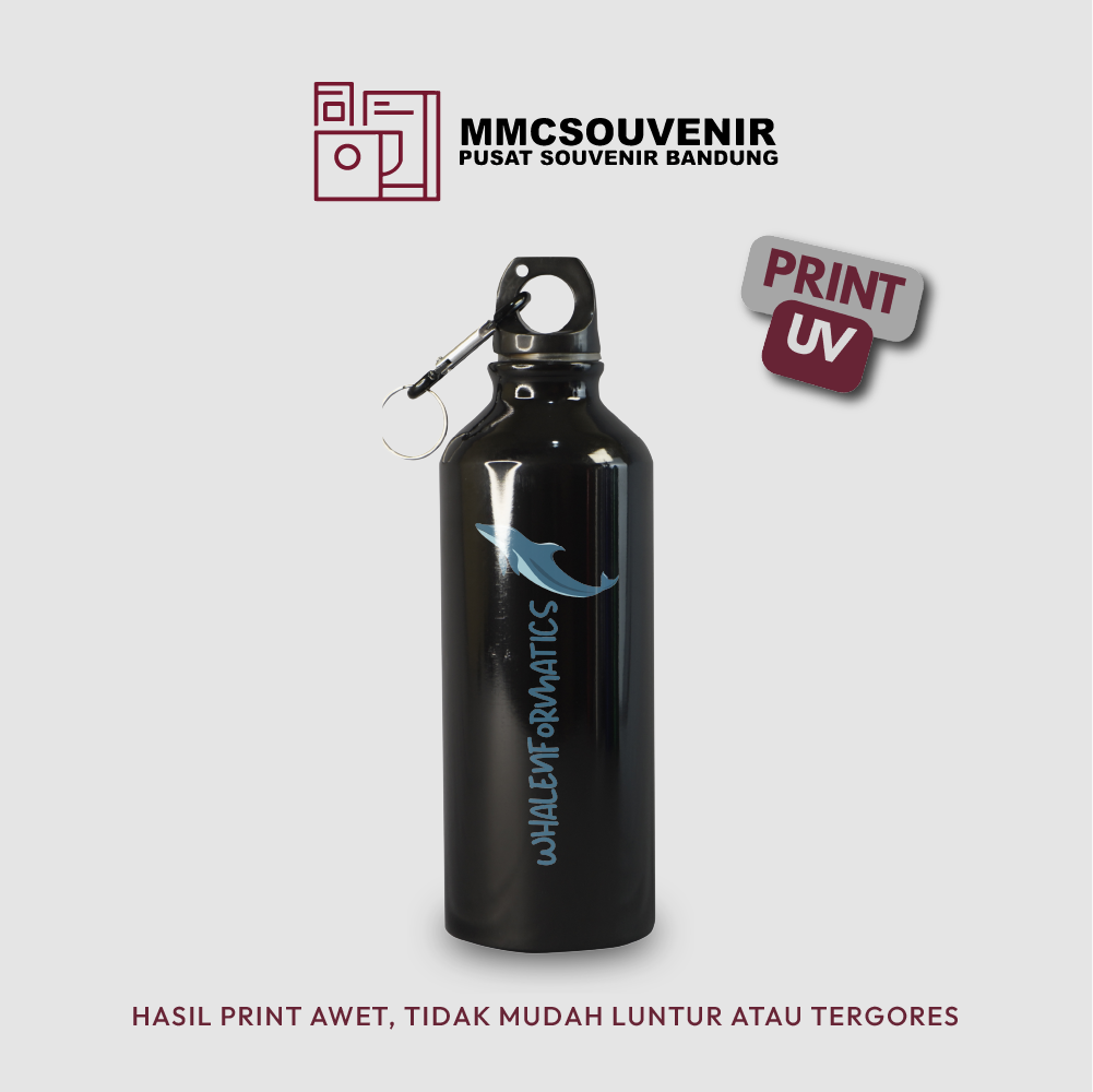contoh hasil print UV pada tumbler Sport Carabiner