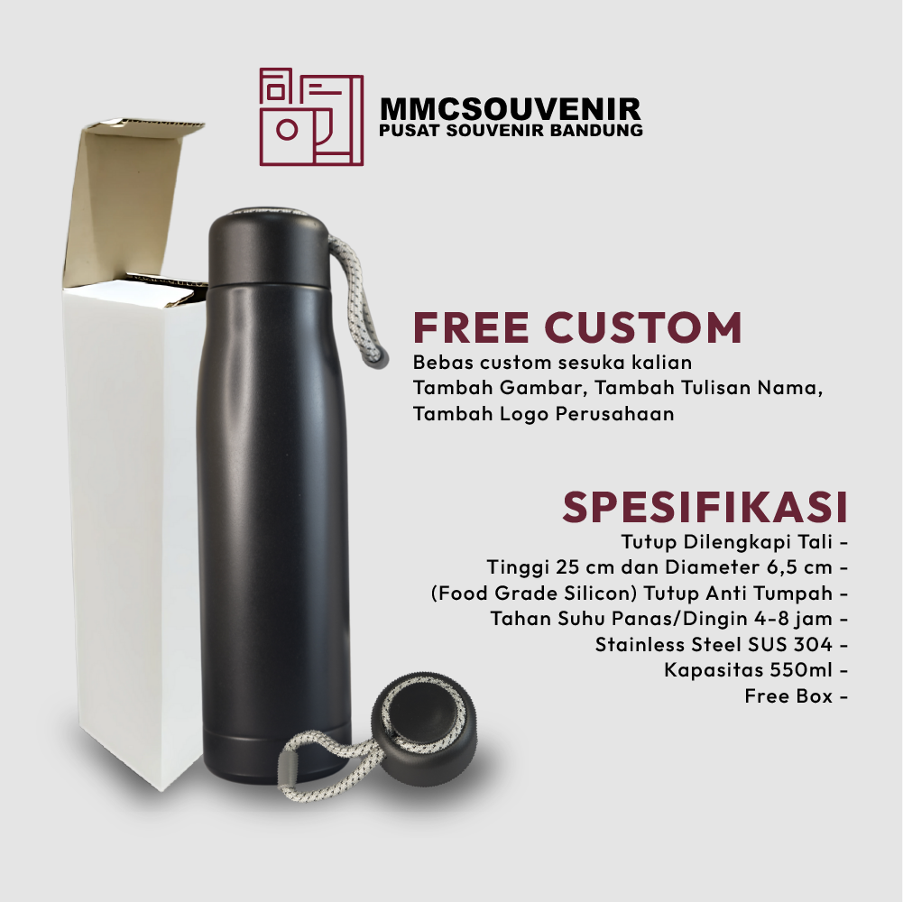 spesifikasi tumbler Sport Tali stainless steel 304