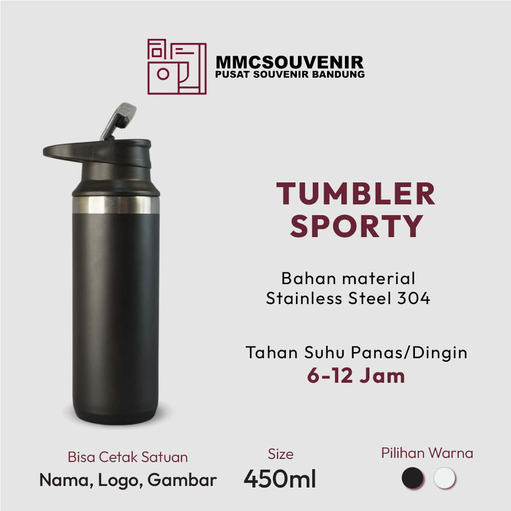 tumbler custom Sporty Bandung tampak produk