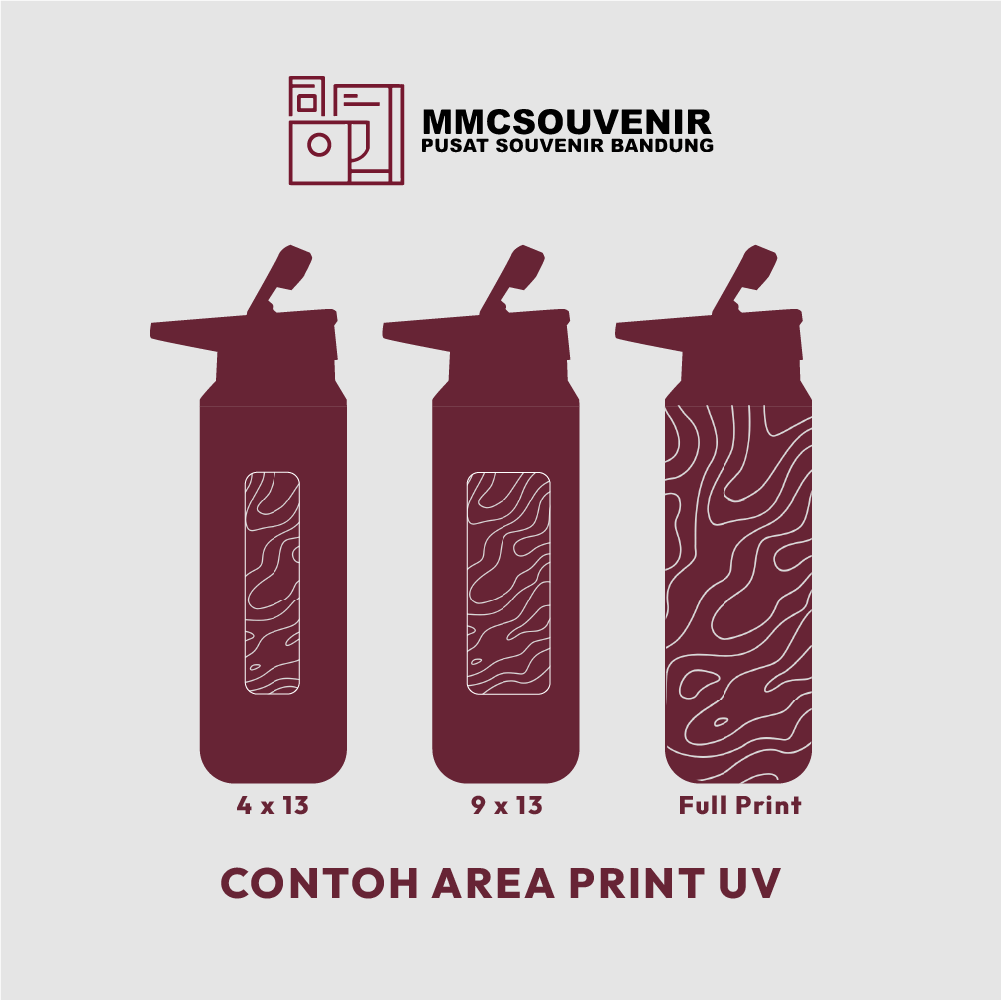 panduan area cetak print UV tumbler Sporty