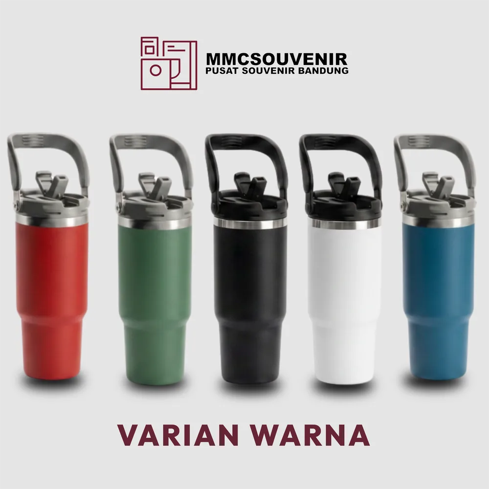 Contoh hasil Print UV logo warna di tumbler Tyso 900 custom Bandung