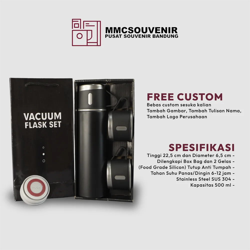 Spesifikasi tumbler Set Sultan stainless steel 304, tumbler custom Bandung
