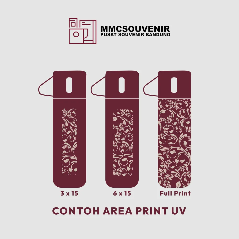Panduan area cetak Print UV tumbler Set Sultan custom Bandung