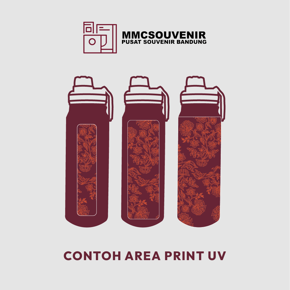 panduan area cetak print UV tumbler Vacum Sport