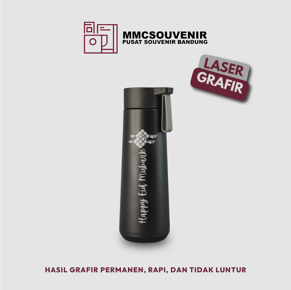 contoh hasil laser grafir pada tumbler Zenita